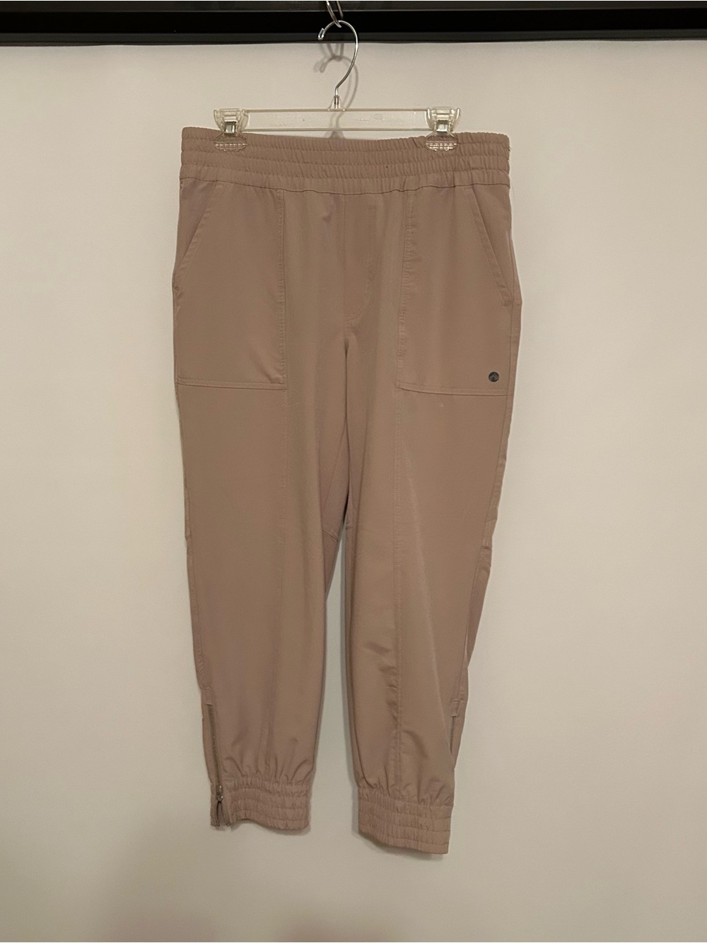 Apana Taupe Elastic-Waist Joggers